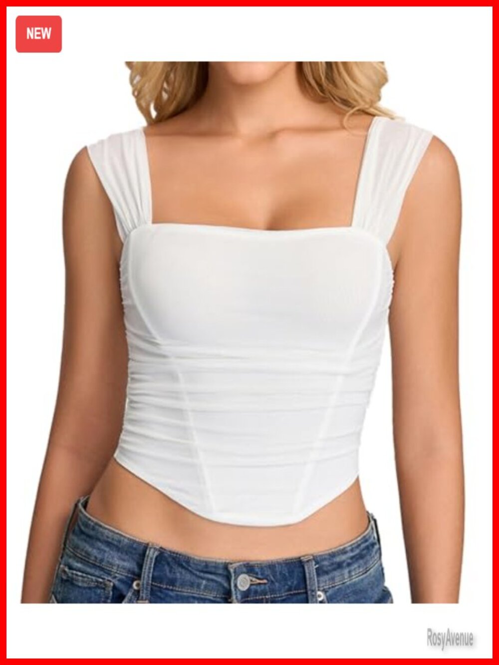 Floral Corset Top Women's Off Shoulder Square Neck Stretch Mesh Bustier